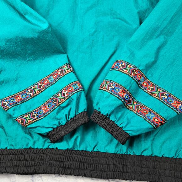 Vintage Eighties Ladies Fera Ski Jacket Teal Embroidered Trim Hong Kong size 12 - Picture 12 of 16